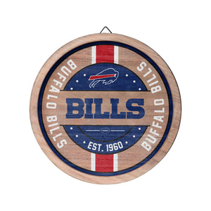 Buffalo Bills NFL Wooden Barrel Sign