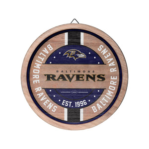 Baltimore Ravens NFL Wooden Barrel Sign