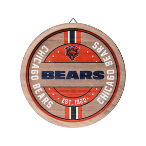 Chicago Bears NFL Wooden Barrel Sign
