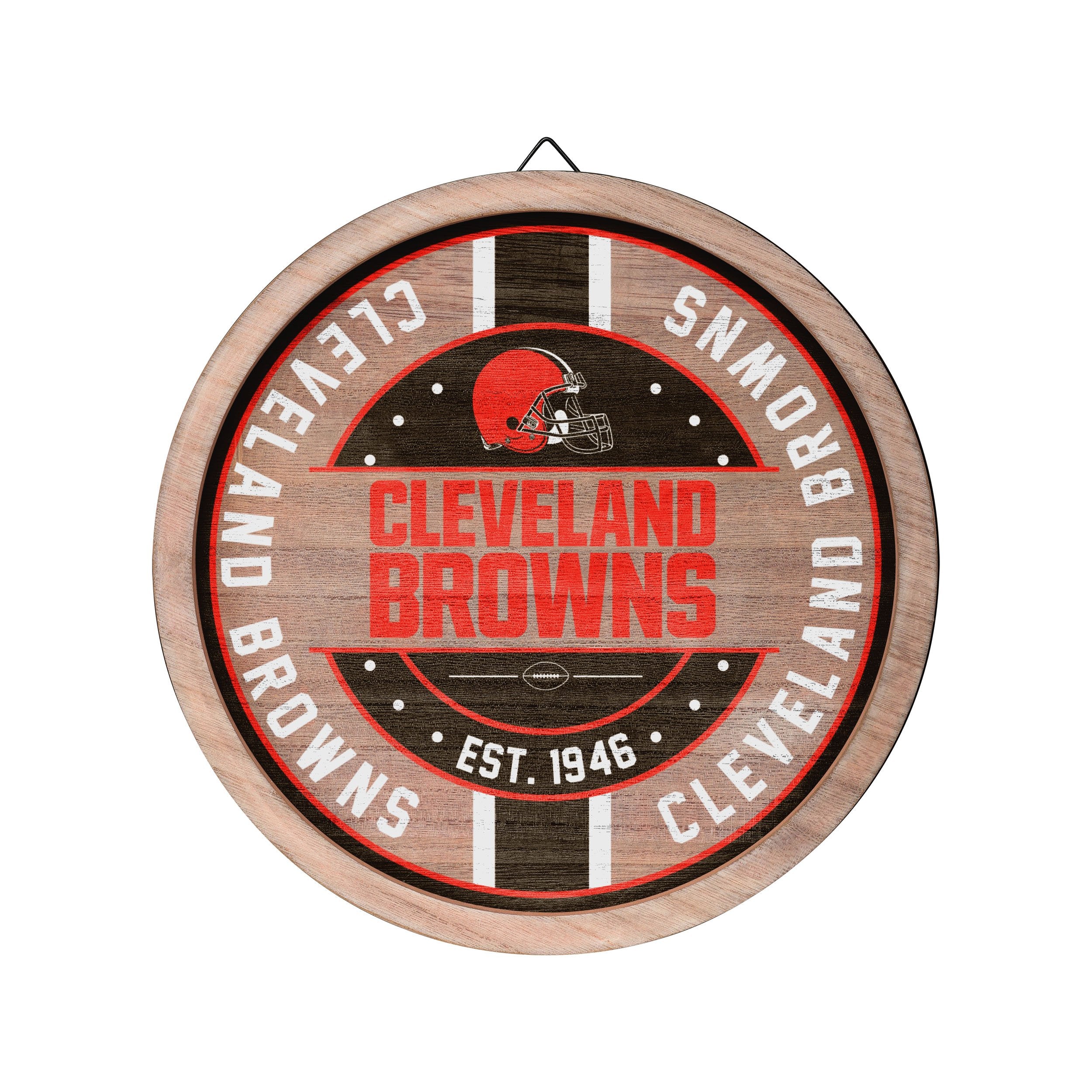 Cleveland Browns, NFL wooden texture, american football, logo