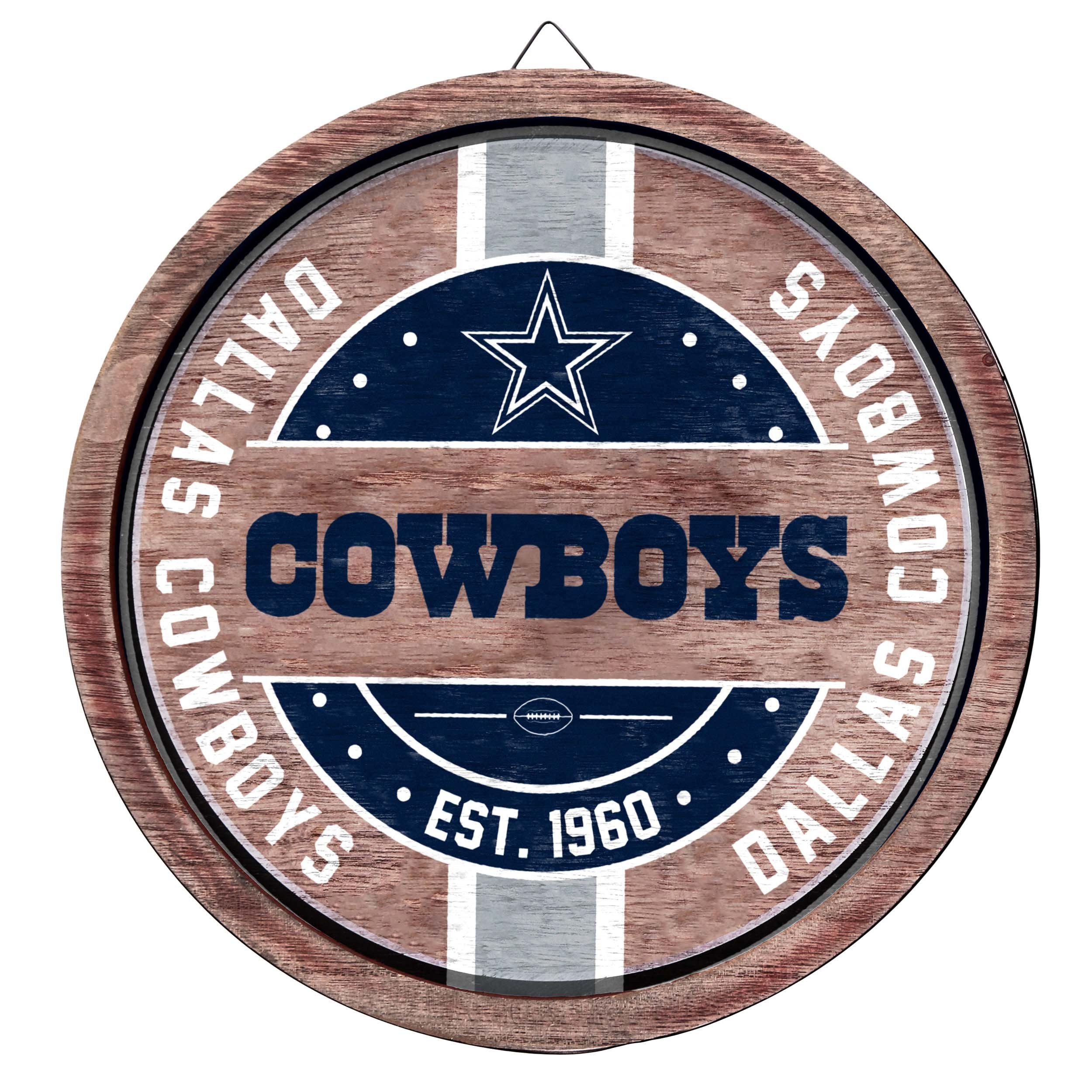 NFL Wooden Barrel Sign – Dallas Cowboys