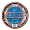 Detroit Lions NFL Wooden Barrel Sign