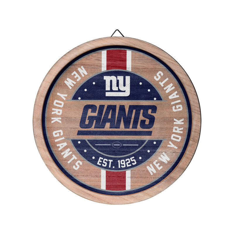 NFL Round Distressed Sign: New York Giants