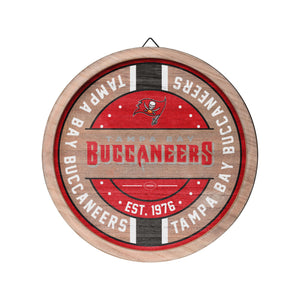 Tampa Bay Buccaneers NFL Wooden Barrel Sign