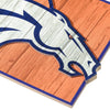 Denver Broncos NFL Wood State Sign