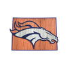 Denver Broncos NFL Wood State Sign