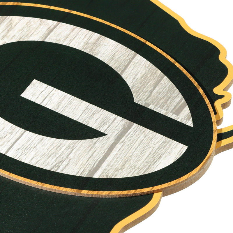 Green Bay Packers NFL Wood State Sign