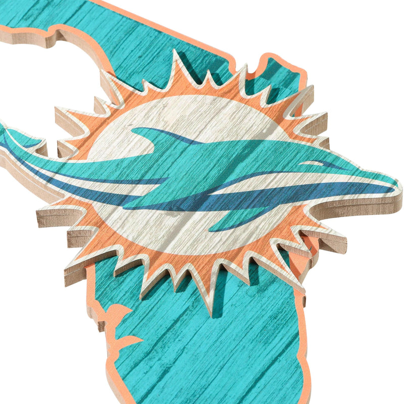 Officially Licensed NFL 15 Truck Cutout - Miami Dolphins