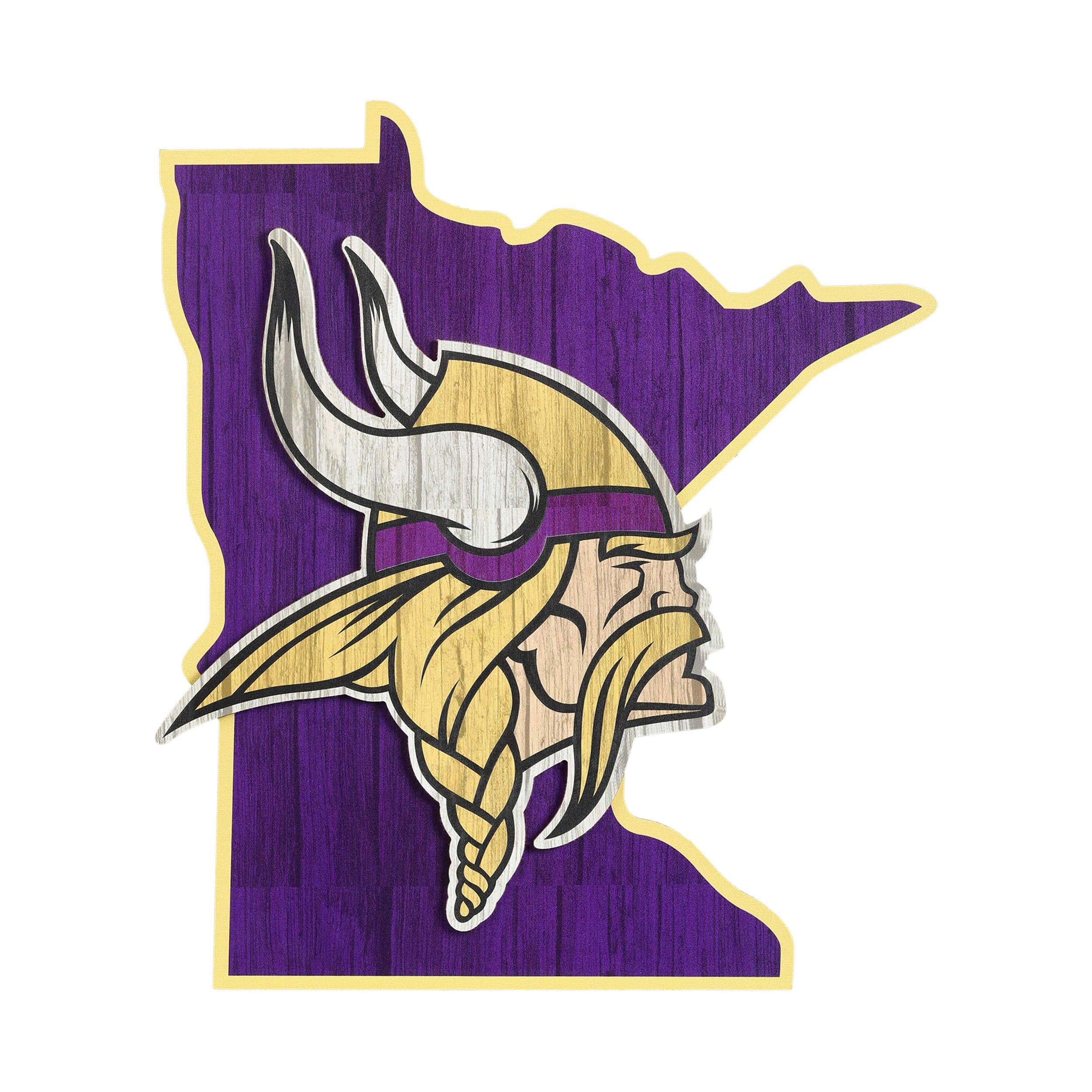 Psychedelic Glass Vikings Logo, Minnesota Vikings, Minnesota