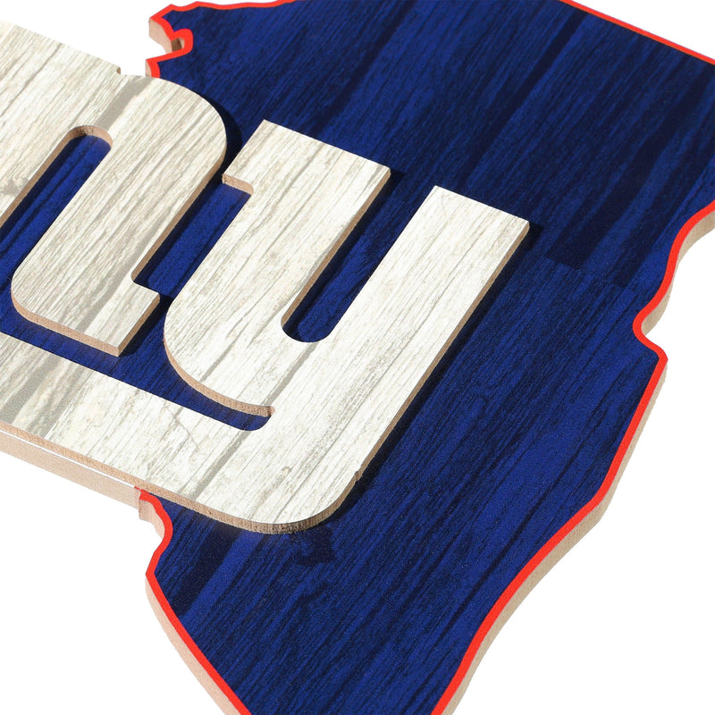 Fan Creations New York Giants Wood Sign 12 Inch Round State Design