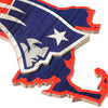 New England Patriots NFL Wood State Sign