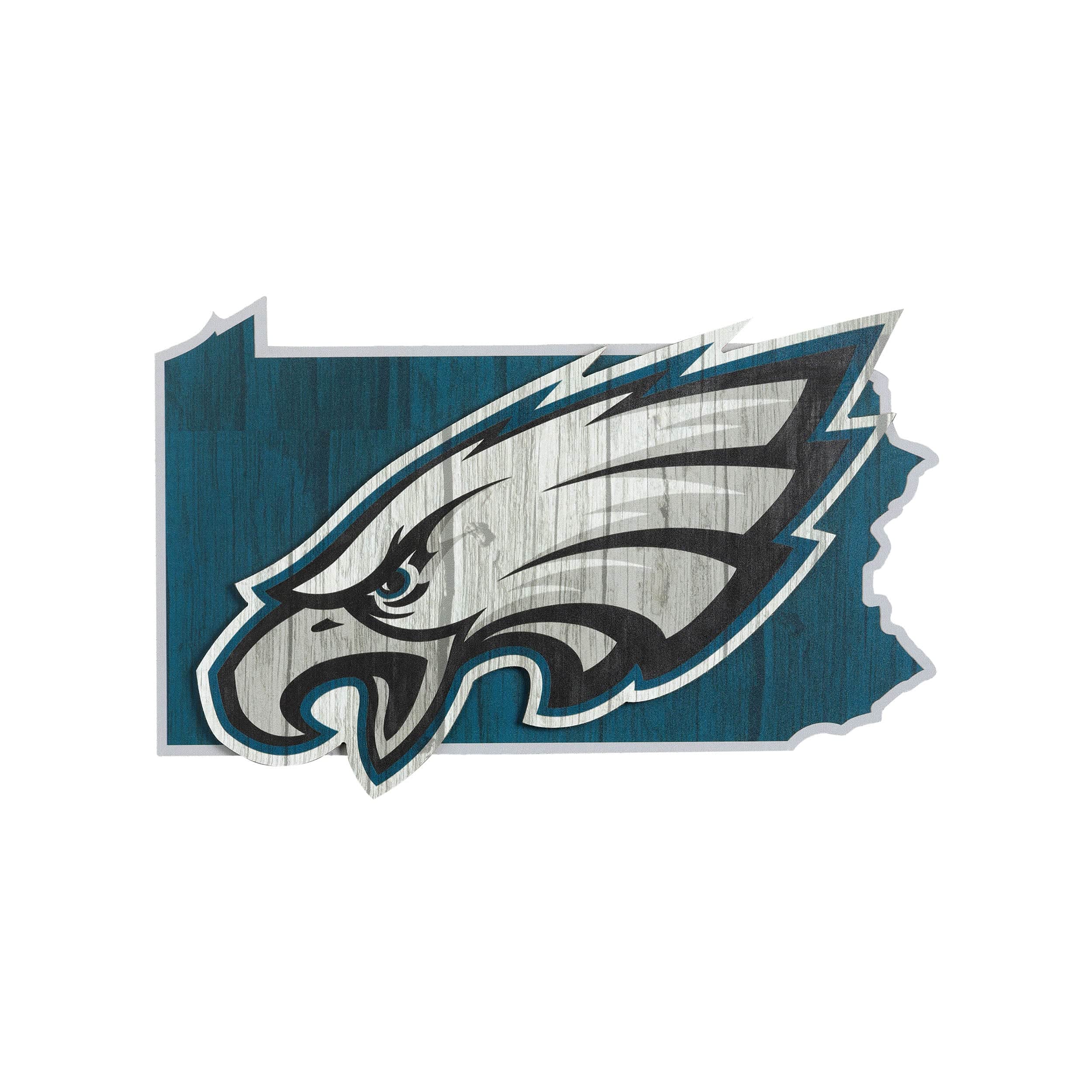 Philadelphia Eagles NFL Wood State Sign