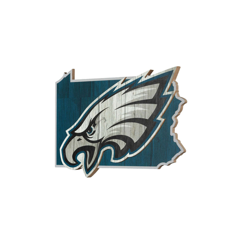 Philadelphia Eagles NFL Wood State Sign