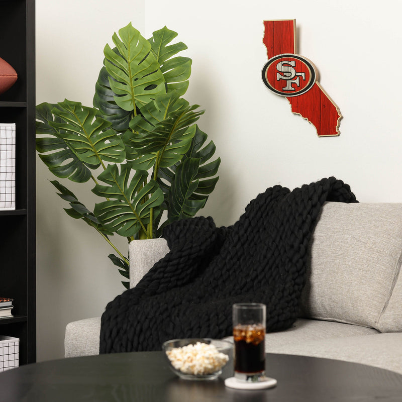 San Francisco 49ers 6 x 24 Wood Fan Wall Sign