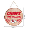 Kansas City Chiefs NFL Wood Stump Sign