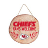 Kansas City Chiefs NFL Wood Stump Sign