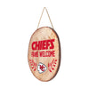 Kansas City Chiefs NFL Wood Stump Sign