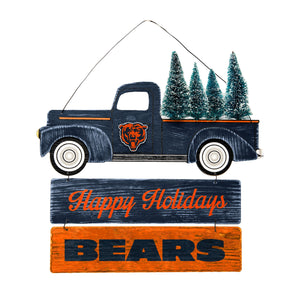 Chicago Bears NFL Wooden Truck With Tree Sign