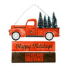 Cleveland Browns NFL Wooden Truck With Tree Sign