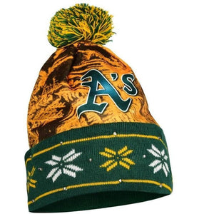 Athletics MLB Big Logo Light Up Printed Beanie