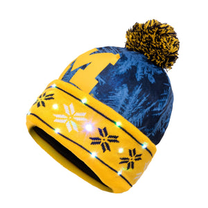 Michigan Wolverines NCAA Big Logo Light Up Printed Beanie