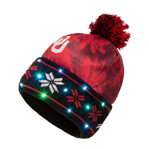 Oklahoma Sooners NCAA Big Logo Light Up Printed Beanie