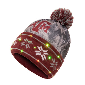 Texas A&M Aggies NCAA Big Logo Light Up Printed Beanie