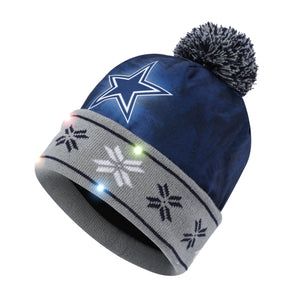 Dallas Cowboys NFL Big Logo Light Up Printed Beanie