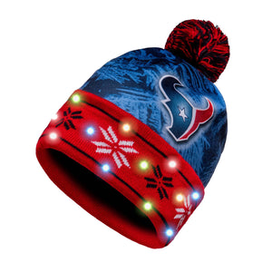 Houston Texans NFL Big Logo Light Up Printed Beanie