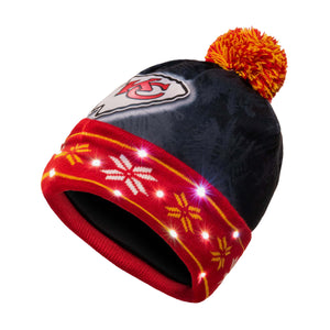 Kansas City Chiefs NFL Big Logo Light Up Printed Beanie
