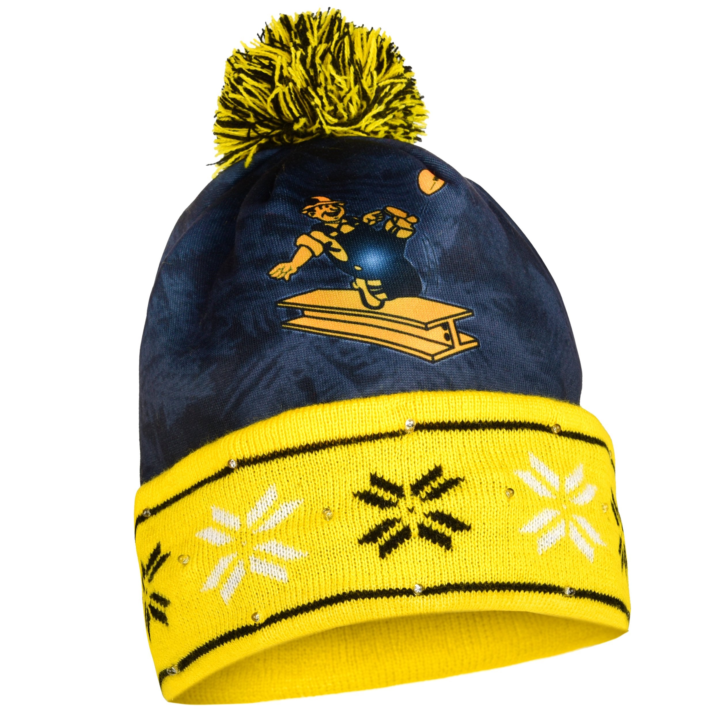 Pittsburgh Steelers NFL Big Logo Light Up Printed Beanie - Retro