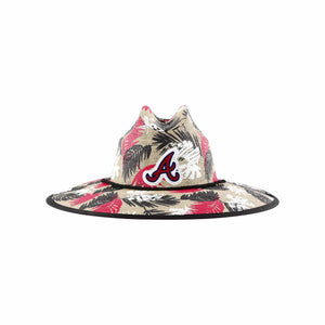 Atlanta Braves MLB Floral Printed Straw Hat