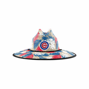 Chicago Cubs MLB Floral Printed Straw Hat