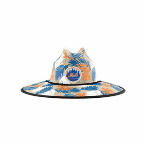 New York Mets MLB Floral Printed Straw Hat