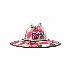 Washington Nationals MLB Floral Printed Straw Hat