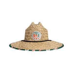 Miami Hurricanes NCAA Americana Straw Hat
