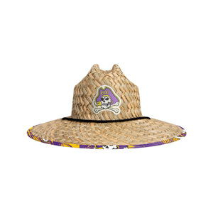 East Carolina Pirates NCAA Floral Straw Hat