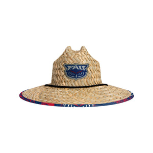 Florida Atlantic Owls NCAA Floral Straw Hat