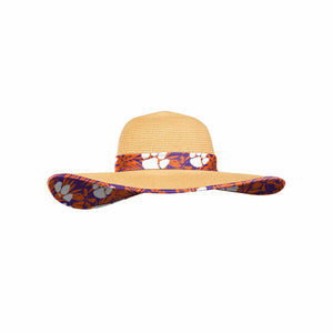 Clemson Tigers NCAA Womens Floral Straw Hat