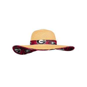 Georgia Bulldogs NCAA Womens Floral Straw Hat
