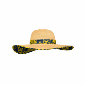 Michigan Wolverines NCAA Womens Floral Straw Hat