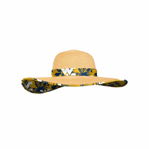 West Virginia Mountaineers NCAA Womens Floral Straw Hat