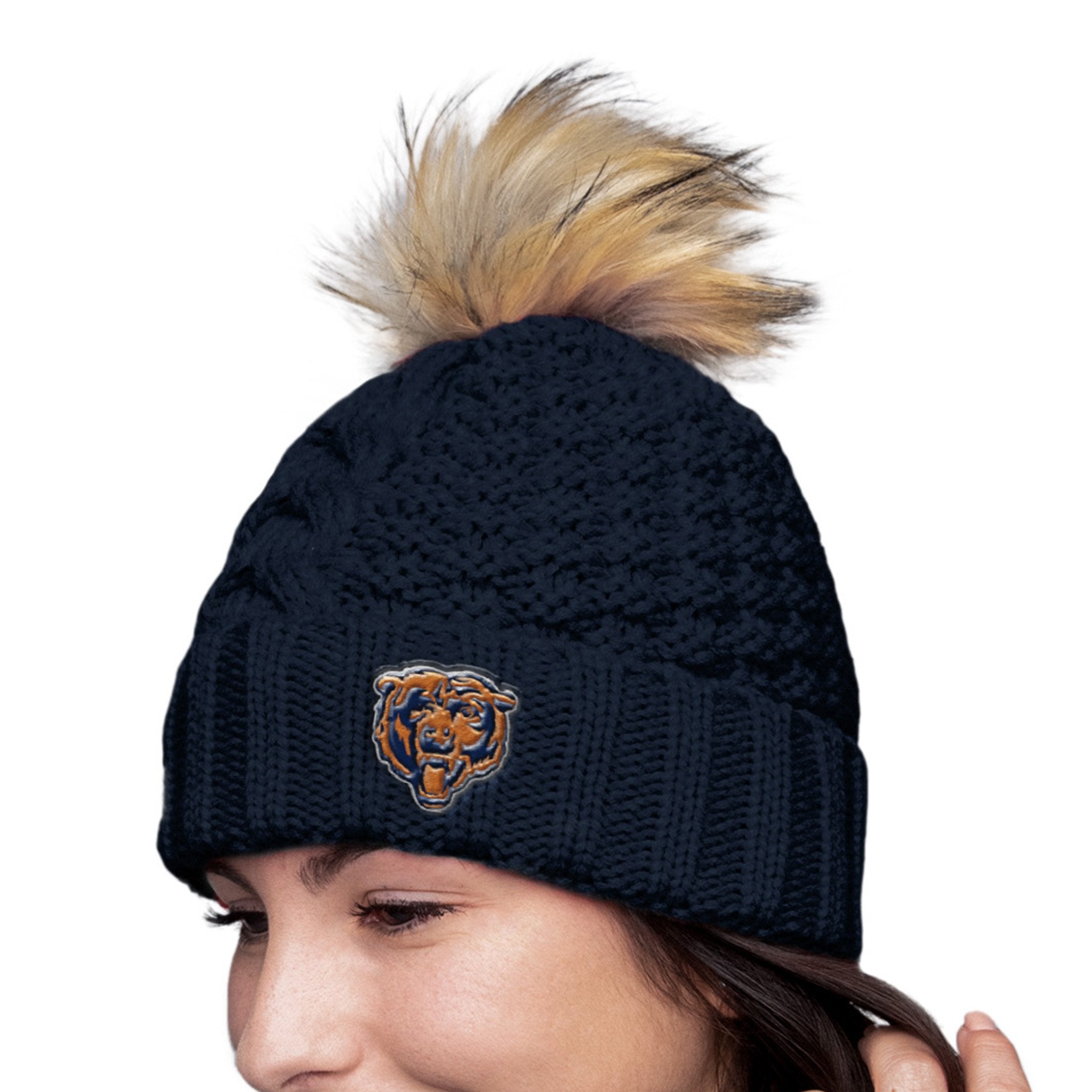 The Bears Beanie with Yarn Pom Pom, Chicago Beanie