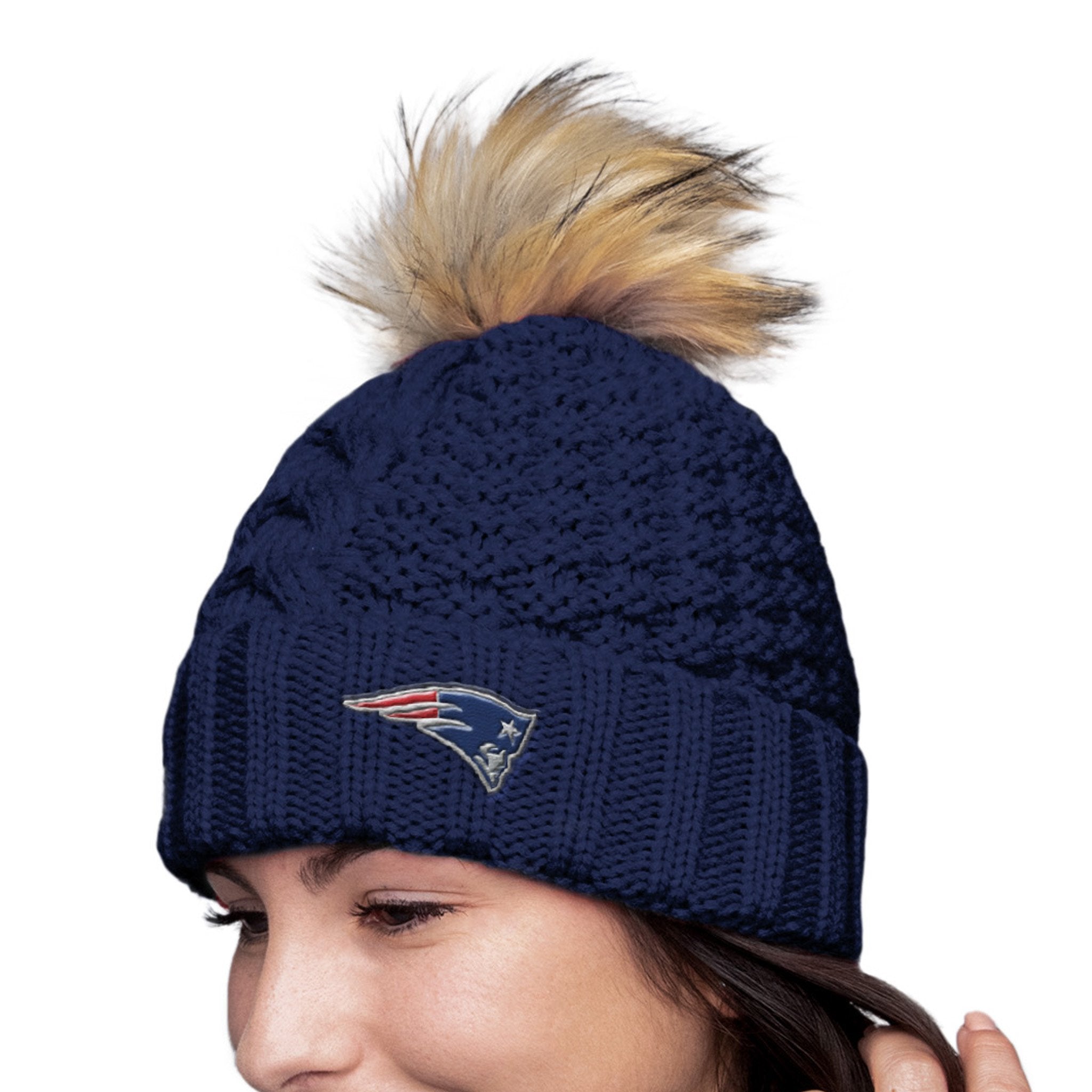 The Pats NFL Beanie with Yarn Pom Pom