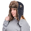 New Orleans Saints NFL Big Logo Trapper Hat With Face Cover