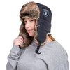 Las Vegas Raiders NFL Big Logo Trapper Hat With Face Cover