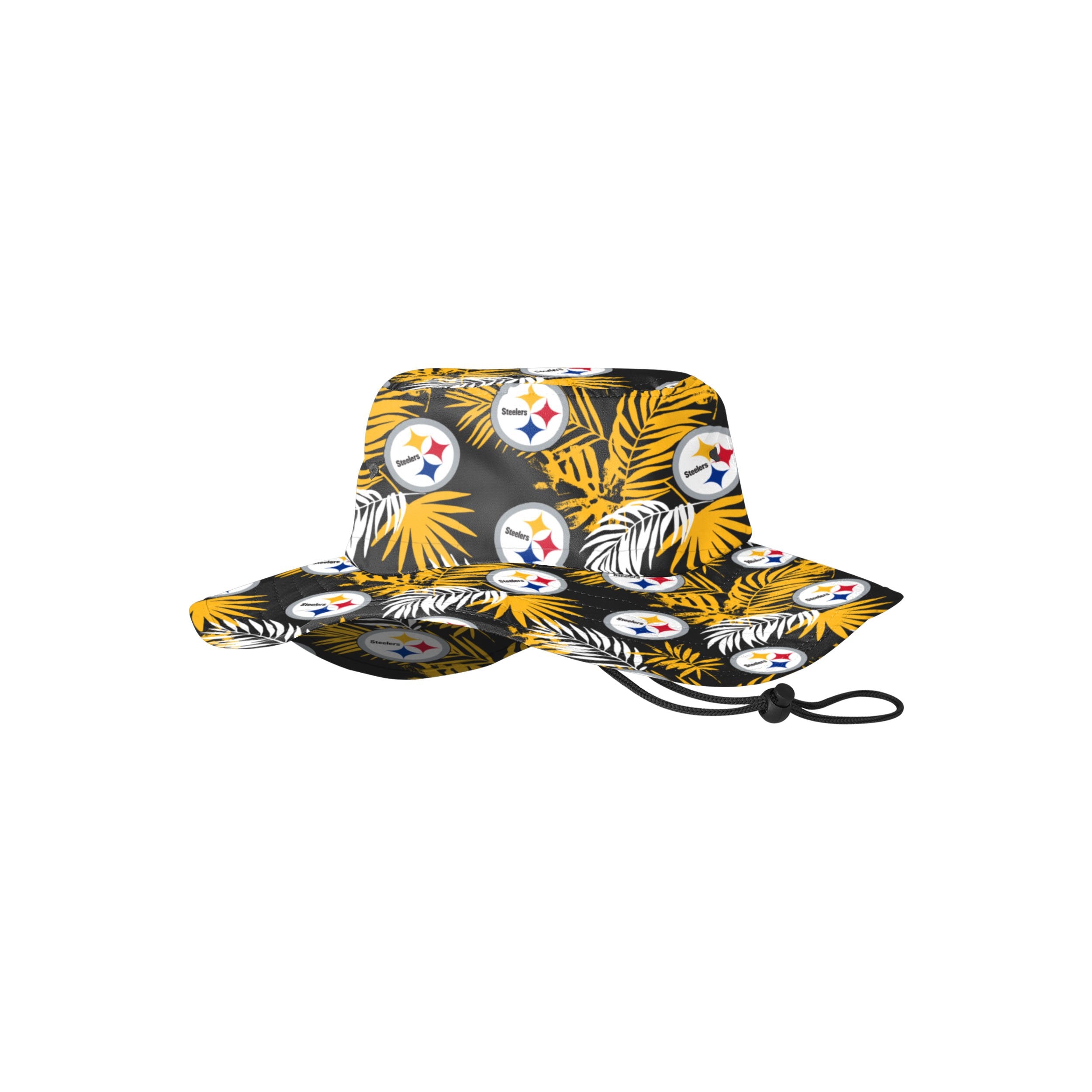 FOCO Unisex Adult NFL Team Logo Floral Sun Straw Hat, Team Logo, One Size  US & Pittsburgh Steelers NFL Floral Boonie Hat