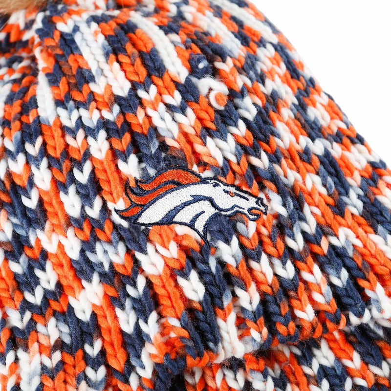 The Broncos NFL Beanie with Yarn Pom Pom