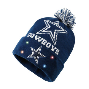 Dallas Cowboys NFL Cropped Logo Light Up Knit Beanie