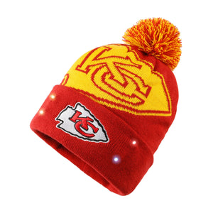 Kansas City Chiefs NFL Cropped Logo Light Up Knit Beanie